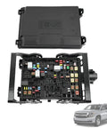 Straight Shot Heavy Duty Engine Compartment Fuse Box With Loaded Relay Cover Junction Block Wiring Harness No Sweat Bolt On For Chevy Suburban Tahoe Gmc Yukon Escalade 2015 2020 top view showing internal fuses and relays.