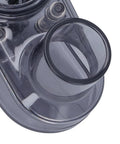 Slick Transparent CNC Router Dust Shoe For 45mm Spindle with vacuum port and nylon skirt for cutting and engraving.