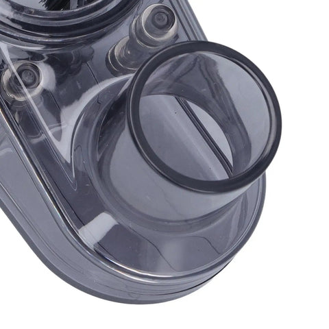 Slick Transparent CNC Router Dust Shoe For 45mm Spindle with vacuum port and nylon skirt for cutting and engraving.