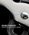Close-up of PERMALOCK fastener on 4.5 Inch Slip Joint Pliers With Straight Jaw Tongue And Groove Hardened Steel Construction