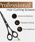Pro Grade Hair Cutting Scissors 6.5 Inch Razor Edge Barber Shears For Salon Quality Cuts Japanese Stainless Steel