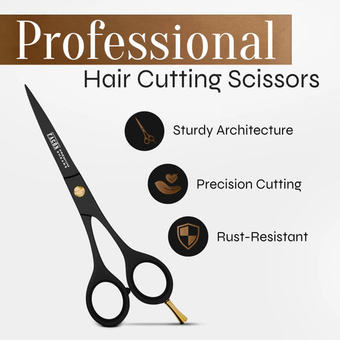 Pro Grade Hair Cutting Scissors 6.5 Inch Razor Edge Barber Shears For Salon Quality Cuts Japanese Stainless Steel