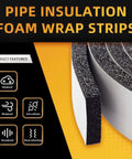 2 Inch Wide Pipe Insulation Wrap 32.8 Ft Outdoor Foam And Foil Self Adhesive Tape for winter freeze protection features