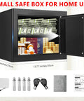 Go To Compact Fireproof And Water Resistant Home Safe With Digital Security, Combination Lock, Smart Alarm System, open showing contents