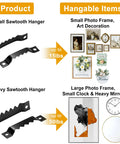 Small and heavy sawtooth hangers from the Heavy Duty Picture Hangers Kit 281 Pcs, suitable for frames up to 50lbs.