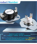 Beefed Up Dryer Heating Element And Thermostat Kit With Thermal Cutoff Fuse Replacement 3387747 WP3387747 close-up view