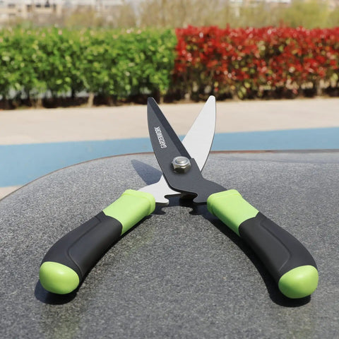 Hedge Clippers With Teflon Coated High Carbon Steel Blades Lightweight 16 Inch Garden Shears With Comfort Grip Handles outdoors