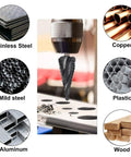 Get This Pro Step Drill Bit Set With 5 Flute M35 Cobalt Twist Bits For Metal And Wood That Makes Burry Smooth Holes In Stainless Steel Aluminum Copper Fast Without Changing Tools, drilling sheet metal