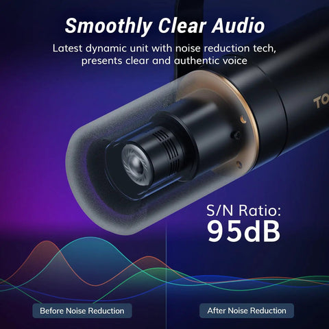 Close-up of All In One Gaming Studio Audio Kit Pro USB Mixer With RGB Lights XLR Dynamic Microphone with noise reduction