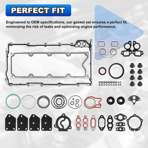 All In One Full Cylinder Head Gasket Kit For 4.8L And 5.3L V8 Trucks And SUVs Like Silverado Tahoe Suburban Express Sierra Savana Yukon And Buick Escalade Replacement