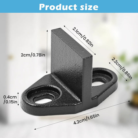 Heavy Duty T Shaped Barn Door Floor Guide 2 Pack Adjustable Bottom Track System For Sliding Doors Anti Jump Stability Support Durable Steel