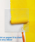 White Self Adhesive Drywall Access Panel For Plumbing And Electrical Tool Free Peel And Stick Wall Cover Plate 8.6 X 8.6 Inch with paint roller.
