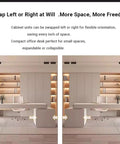 Cream L Shaped Desk With Plenty Of Storage Drawers And Smooth Rolling Wheels Floating Clear Acrylic Legs Office Salon Workspace Game Changer Boss Setup Straight Up Heavy Duty showcasing flexible orientation with cabinet units.