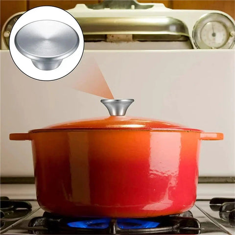 Stainless Steel Pot Lid Knobs Replacement Kit 20 Pack Anti Rust Oven Handle Sets With Easy One Hand Lift Curved Loops And Full Mounting Hardware For Home Kitchen DIY Fixes on red pot lid