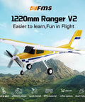 Beginner Friendly 1220mm Ranger RC Airplane For Adults EZ To Fly Easy To Learn Remote Control Plane With Reflex Yellow Finish in flight