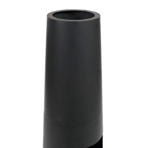 Chiminea Outdoor Fireplace Wood Burning Fire Pit With Poker And Cover Black Metal Patio Heater chimney top view