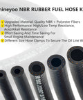Fuel Line Hose Kit Five Foot Set With Twenty Five Clamps Includes Five Sizes Three Eighths Inch Five Sixteenths Inch One Quarter Inch