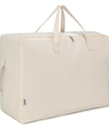 Badass Cotton Canvas Comforter Storage Bags featuring a safe double zipper and solid carrying handles, ideal for sheets and blankets.