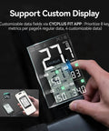 Hand holding Wireless GPS Bike Computer With ANT Plus And Bluetooth Two Point Eight Inch LCD Screen IP67 Waterproof