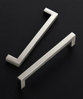 30 Pack 6-1/4 Inch Square Cabinet Handles in Brushed Nickel Stainless Steel Drawer Pulls for Kitchen Cabinets, 160mm Center to Center