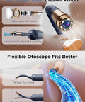 Ear Wax Removal Kit With Flexible Ear Camera Otoscope Visual Ear Cleaner showing HD camera and flexible otoscope design