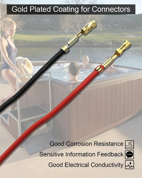 Temperature Sensor Replacement 6600 167 For Spa And Hot Tub With Gold Plated Contacts O Ring Box End Connector Shown