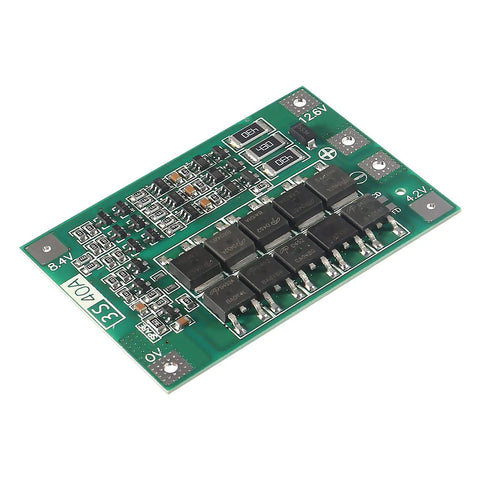 Rock Solid 3S 12V 40A BMS Protection Board For 18650 Lithium Cells with six power MOSFETs for heavy-duty battery builds.