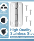 Two Sets Of Premium Stainless Steel Cooler Hinges And Screws For Ice Chests Beefy Heavy Duty Replacement Hardware Includes 2 Hinges And 8 Rust Resistant Screws For Quick Easy Install