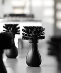 Pro-Grade Espresso Portafilter Brush For 51mm, 54mm, And 58mm Baskets, ABS Handle, Arc Cross Bristles in focus