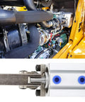 Double Acting Pneumatic Air Cylinder Clamp Arm Lever For Industrial Automation Equipment with aluminum body near engine