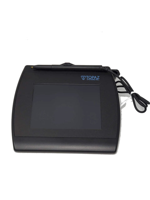Built Tough 5.7 Inch Biometric Electronic Signature Capture Pad With Color Screen And Virtual Serial Via Usb on display with pen.