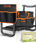 Garden Kneeler And Seat With Wider Thick Pad, Heavy Duty Gardening Stool With Tool Pouch And Bag, Foldable Bench