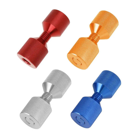 Premium 3 Pair Aluminum Alloy 2 Hole Flange Alignment Pins For Big Machinery Ship Boat Car Heavy Duty Replacement Tool Precision Fit in red, orange, silver, and blue.
