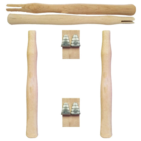 2 Pack Wood Sledge Hammer Handle Replacements For 2 3 And 4 Lb Hammers With Wood And Steel Wedges 12.5 Inch Length Ball Peen Hammer Handle Replacement