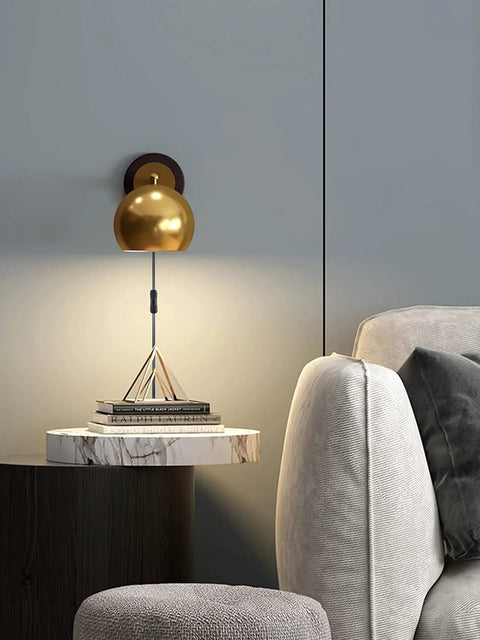 Gold Plug In Wall Sconces Set Of 2 Industrial Vintage Boho Adjustable Lighting Fixtures With E26 Sockets for bedside lamp