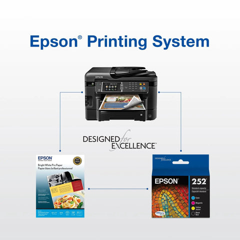 Epson printer with Durabrite Ultra Ink High Capacity Black And Standard Color Cartridge Combo Pack T252XL-BCS