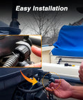 Person installing Two Pack Outboard Joint Assembly Flush Hose Adapter For Yamaha Outboards 150HP 175HP 200HP 225HP 300HP