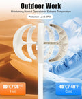 12V 600W Lantern Wind Turbine Generator Kit With 5-Blade Vertical Axis in desert and snow, IP67 protection shown.