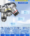 High Power Compound Microscope For Home School And Lab Use Kid Friendly 40X To 2000X Biological Microscope lens details