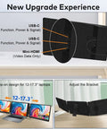 Diagram of 14 Inch Portable Laptop Monitor Extender With FHD 1200P IPS Dual Or Triple Screen, USB-C and HDMI ports details