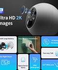 Wireless Outdoor Spotlight Security Camera With 1080P HD, 10000mAh Battery, Color Night Vision, AI Human And Pet Detection