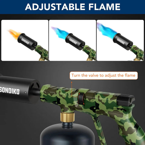 Propane Kitchen Torch Head With Adjustable Flame For Cooking, BBQ, Sous Vide, And Steak Searing, Kickass Blow Torch