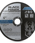 Black Hawk 6-inch thin cut-off wheel for metal and stainless steel, 7/8-inch arbor, 25-pack