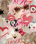 5D Diamond Art Kit For Adults Newbies With Tools Diamond Painting Set Girly Pink Bow And Cheetah Pattern Full Round Drill DIY Wall Decor Gift 12 By 16 Inch featuring cheetah, pink bow, and martini glasses.