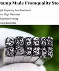 Chinese Zodiac Pattern Metal Stamping Set With Steel Stamps For Jewelry Leather Wood And DIY Carving Projects Rooster Design