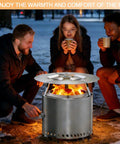 Group camping with Heat Deflector For 19.5 Inch Bonfire Fire Pit With Stainless Steel Diffuser And Easy Grip Handles