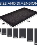 Carpeted Indoor Entrance Mat 3 Ft By 4 Ft Charcoal For Home Or Biz Durable Floor Protector That Traps Dirt And Moisture Easy To Vacuum