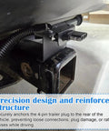 Vehicle Side 4 Way Flat Trailer Wiring Harness Mounting Bracket Kit Rugged Heavy Duty Steel With Black Oxide Finish on truck