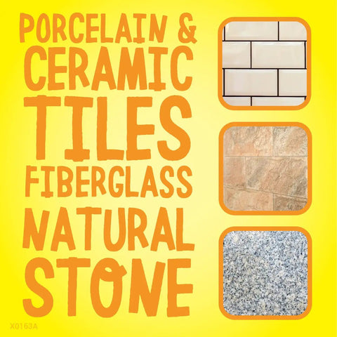 Porcelain and ceramic tiles image for Grout And Tile Cleaner Stain Remover For Dirt Buildup Soap Scum And Hard Water Stains 14 Fl Oz