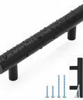 15 Pack Black Cabinet Handles 5 Inch Stainless Steel Drawer Pulls With Precise Hole Spacing And Included Screws